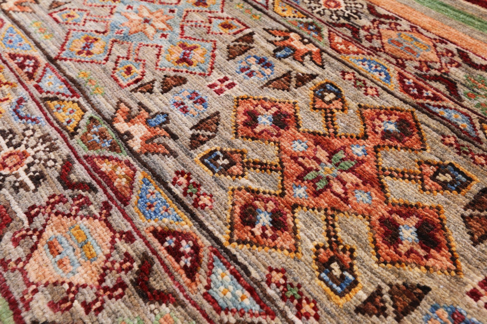 2' 8" X 4' 1" Handmade Khorjin Tribal Wool Rug Q8414
