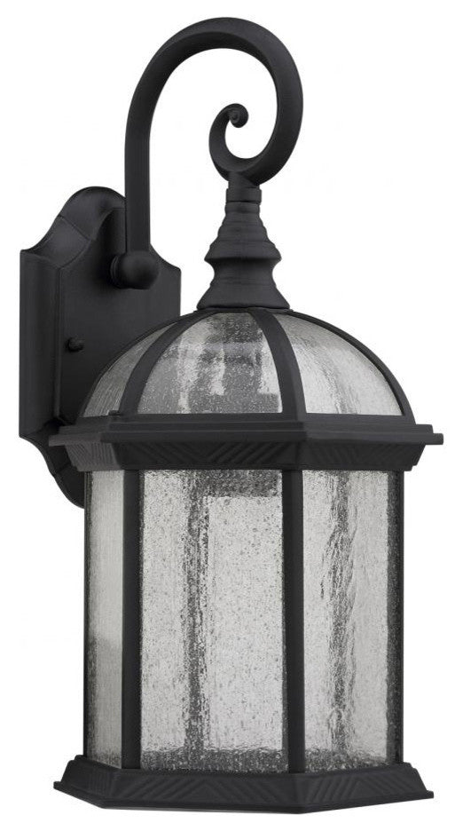 Havana Divine Transitional 1-Light Black Outdoor Wall Sconce