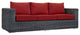 Summon Outdoor Patio Sunbrella Sofa Canvas Red