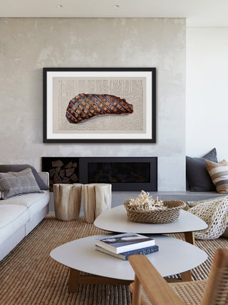 "Historical Steak" Framed Painting Print, 30"x20"