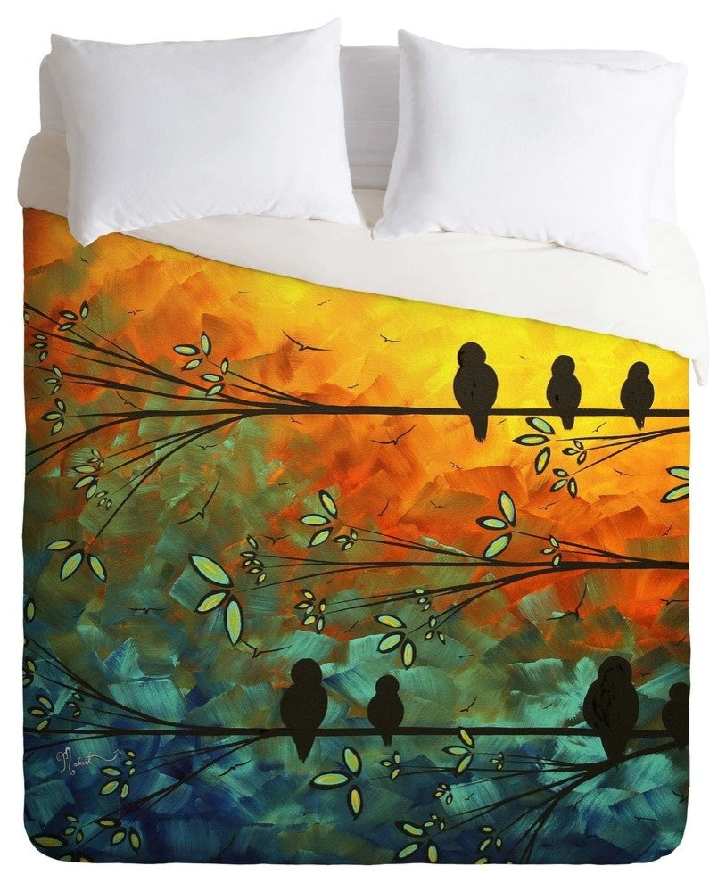 Deny Designs madart inc Birds Of A Feather Duvet Cover - Lightweight