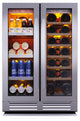Ca''Lefort 24" Wine Beverage Cooler French Door Dual Zone Refrigerator
