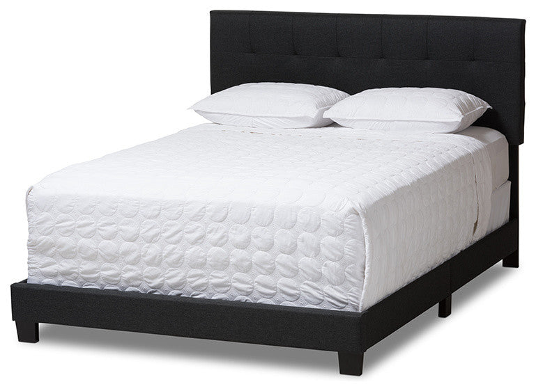Brookfield Charcoal Gray Fabric Bed, King