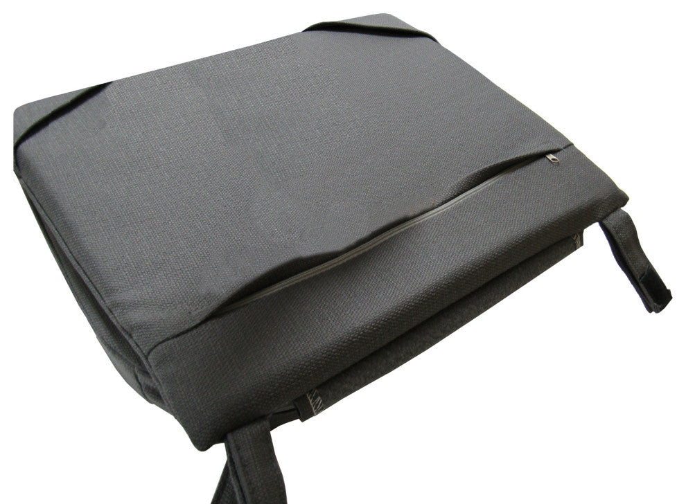 Outdoor Patio Swivel Bar Stool Ofir with Arms, B-W Blue Beige - Black, 26"