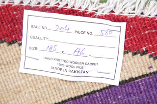 Novelty Kazak Pakistani Oriental Hand-Knotted Area Rug, Beige, 6'6"X6'1"