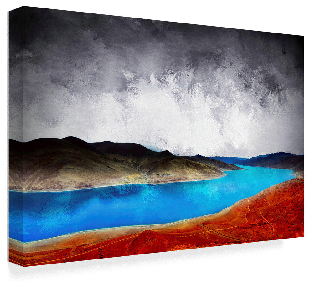 "Blue River" by Ata Alishahi, Canvas Art, 16"x24"