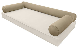 STYLE V6 Full Velvet Pipe Trim Indoor Daybed Bolster Pillow |COVER ONLY| AD304