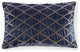 Croscill Aumont Velvet Oblong Pillow, Goose Feather, Navy Blue