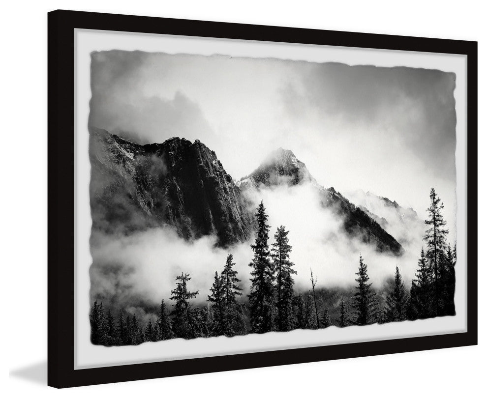 "Mysterious Peak" Framed Painting Print, 30x20