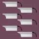 Ornate Cornice White Urethane Ashlyn Design 6 Pieces Totaling 564" Length