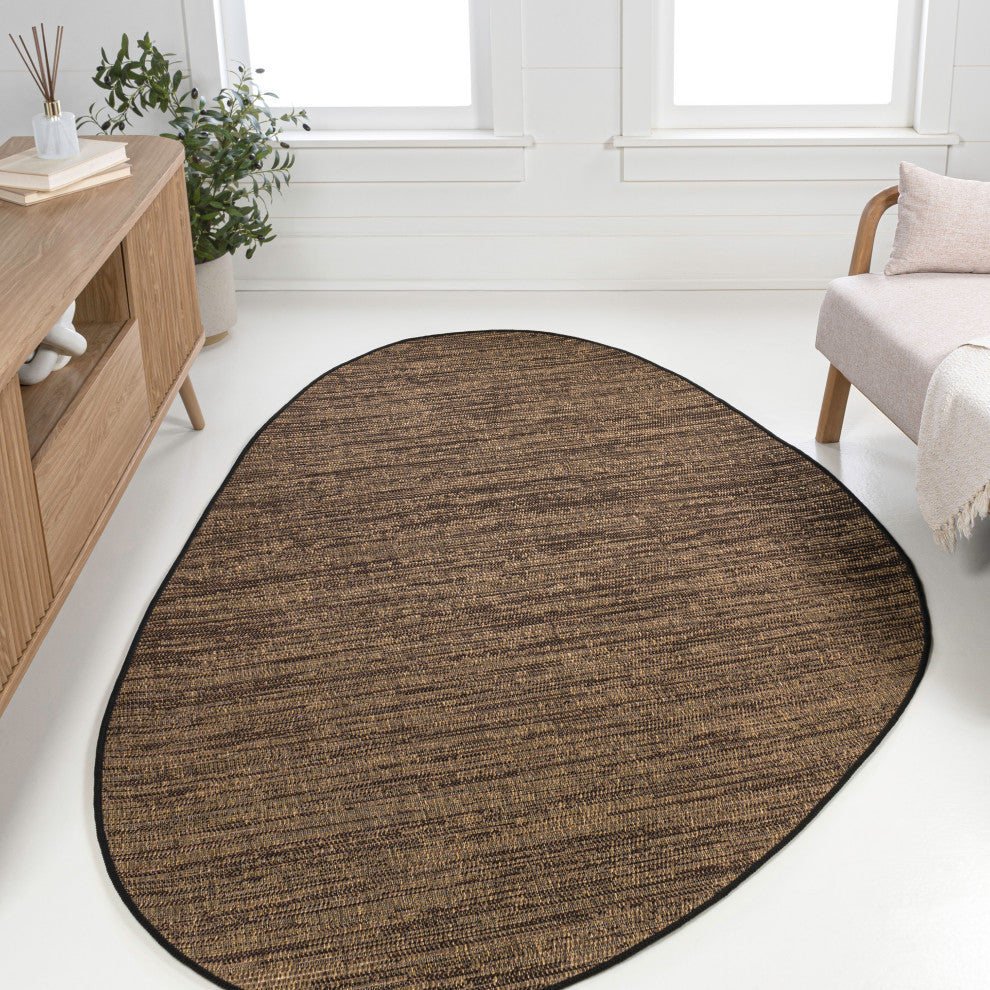 Callan Modern Rustic Abstract Indoor/Outdoor Shaped Area Rug