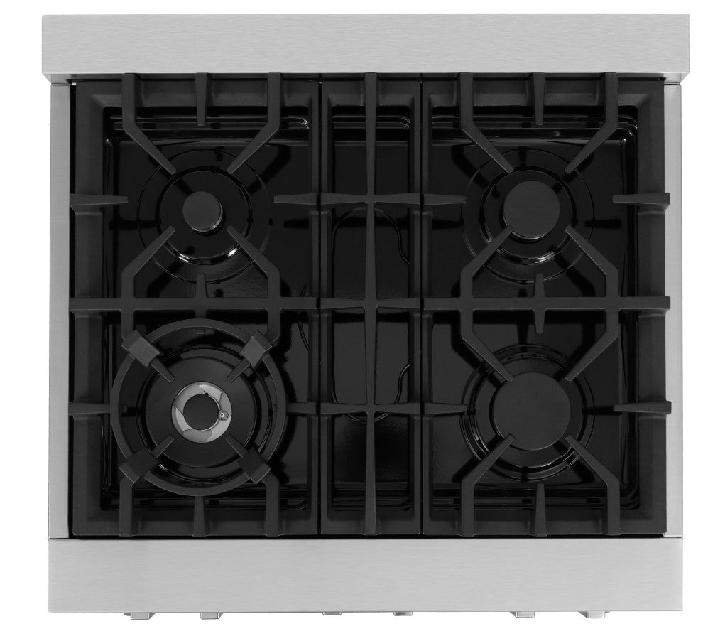 30" Dual Fuel Range With 4 Italian Gas Burners and Electric Convection Oven