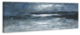 "Midnight Ocean" Painting Print on Wrapped Canvas, 60"x20"