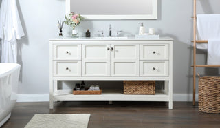 Tucker 60" Single Bathroom Vanity, White