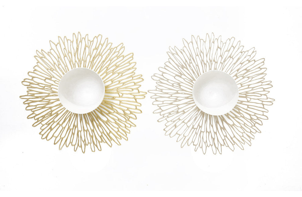Pressed Bloom Tablemat, Champagne