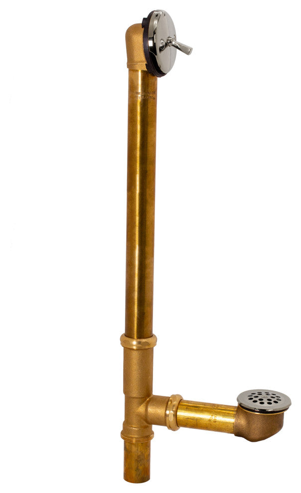 Beehive Grid Bath Waste - 22" Make-Up, 17 Ga. Tubing In Polished Nickel, Polished Nickel