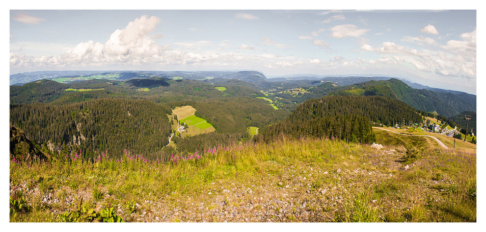 Black Forest Germany Panorama, Landscape Canvas Art Print, 60"x28"
