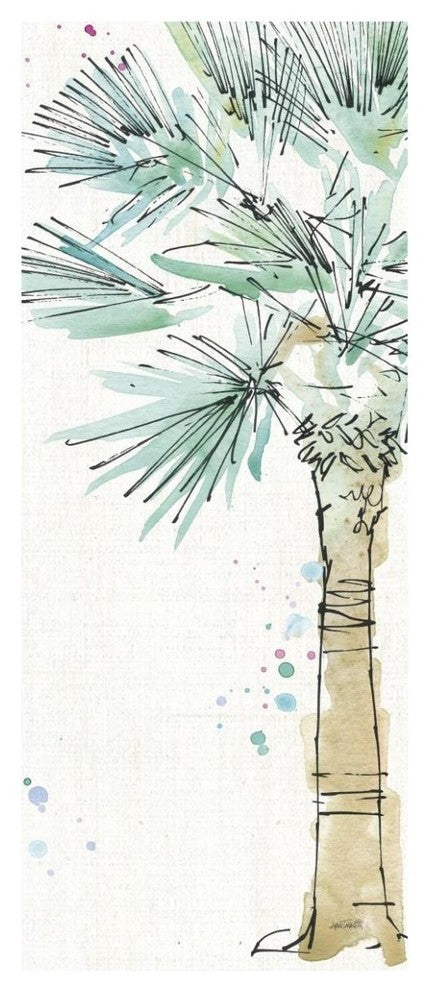 "Palm Passion VII no Words" Digital Paper Print by Anne Tavoletti, 26"x62"