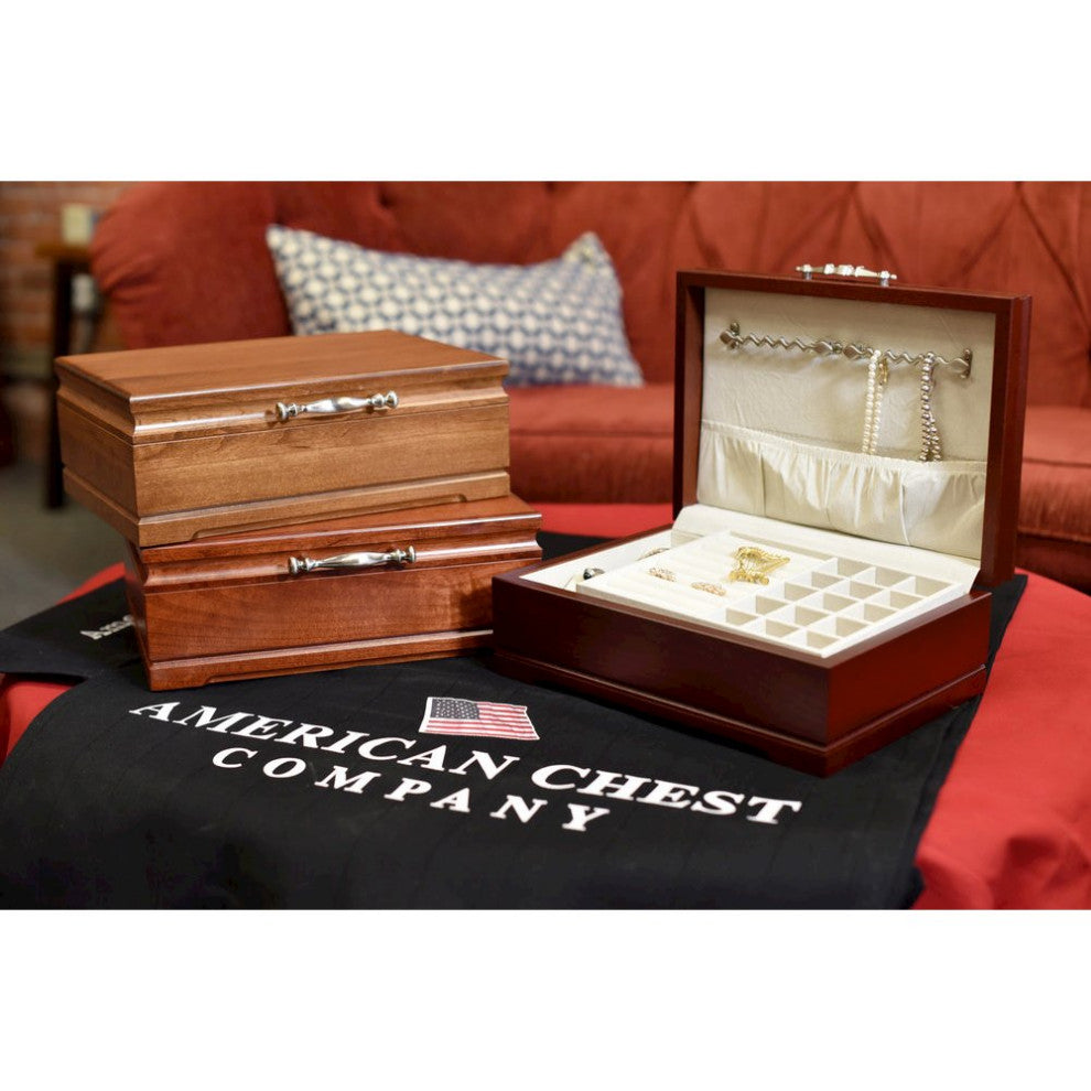 Sophistication Jewel Chest, Solid American Cherry Hardwood
