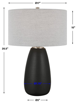 Uttermost Twilight Satin Black Table Lamp