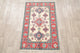 Hand-Knotted Oriental Kazak Traditional Pakistani Area Rug, Beige, 4'10"X3'1"