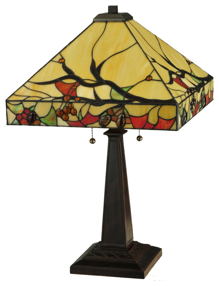 25" H Woodland Berries Table Lamp