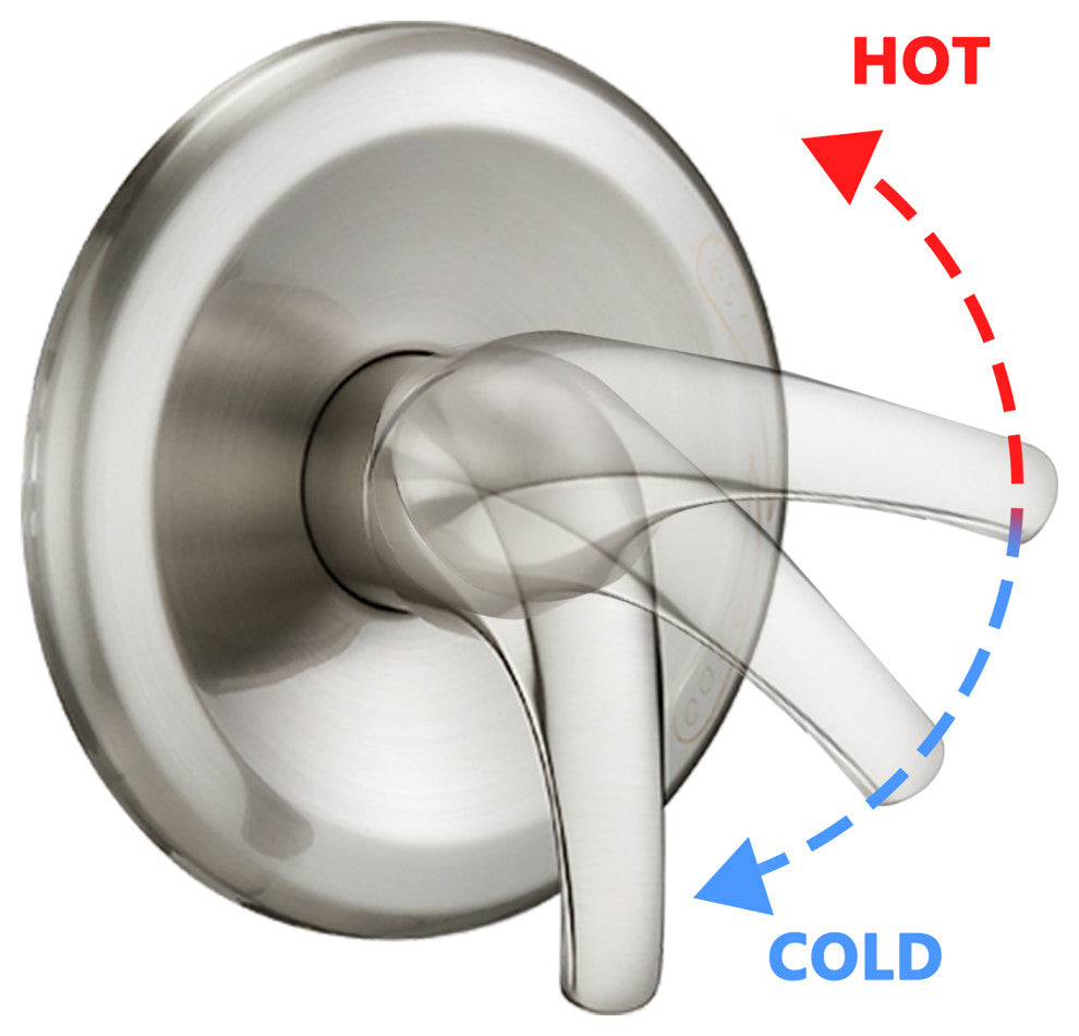 5 inch Wall-Mounted Round Shower System with Handheld Shower and Head Shower and