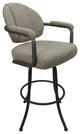Swivel Counter 26", 30" or Extra Tall 34" Metal Bar Stool M-70, Hemsath Driftwood - Gray, 26"