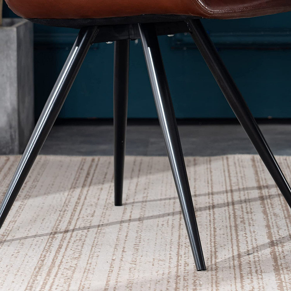 Faux Leather Dining Chairs Modern Side Chairs for Living Room