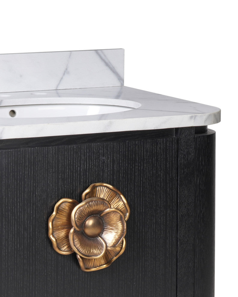 Briallen 30" Black Vanity with Oval Undermount Sink