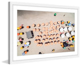 "Multicolored Umbrellas" Framed Painting Print
