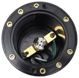 12V Composite Ground Well Light With Open Face Cover, Raw Brass