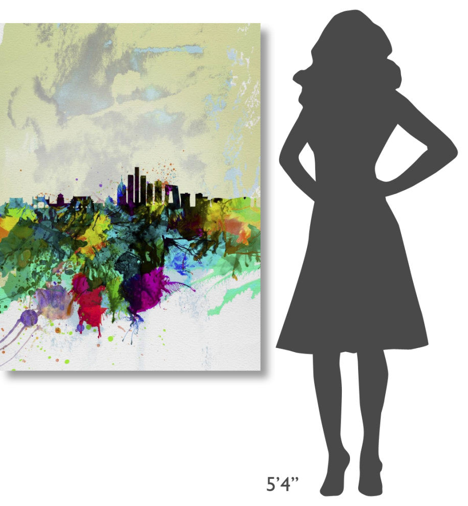 "Beijing Watercolor Skyline" Fine Art Print