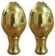 Royal Designs Egg Finial, Set of 2, Polished Brass