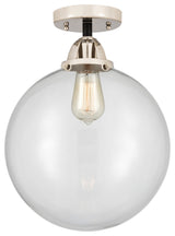 Beacon Semi-Flush Mount, Black Polished Nickel, Clear, Clear