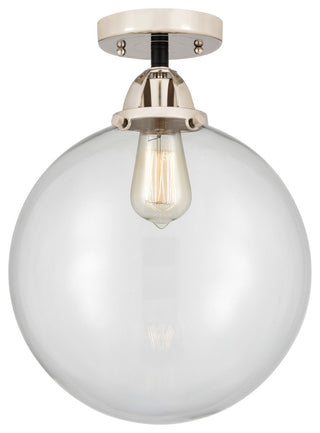 Beacon Semi-Flush Mount, Black Polished Nickel, Clear, Clear