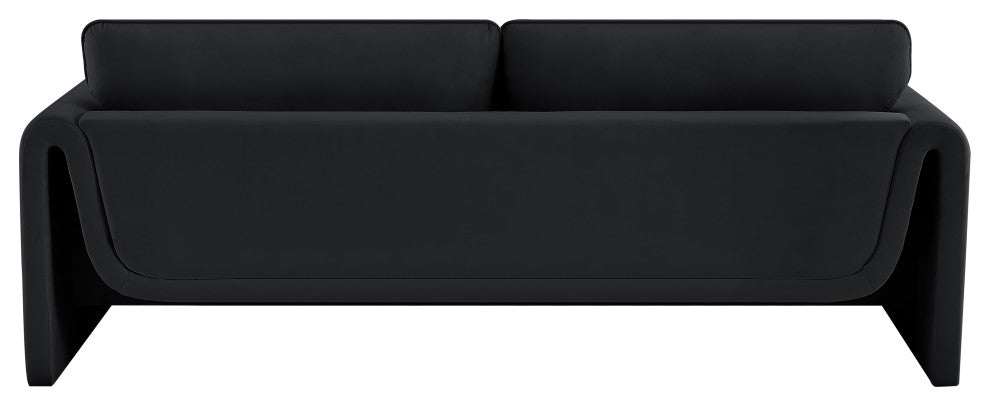 Sloan Black Velvet Fabric Sofa