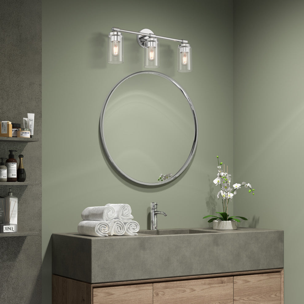 Whittier 3-Light Polished Chrome Vanity Sconce