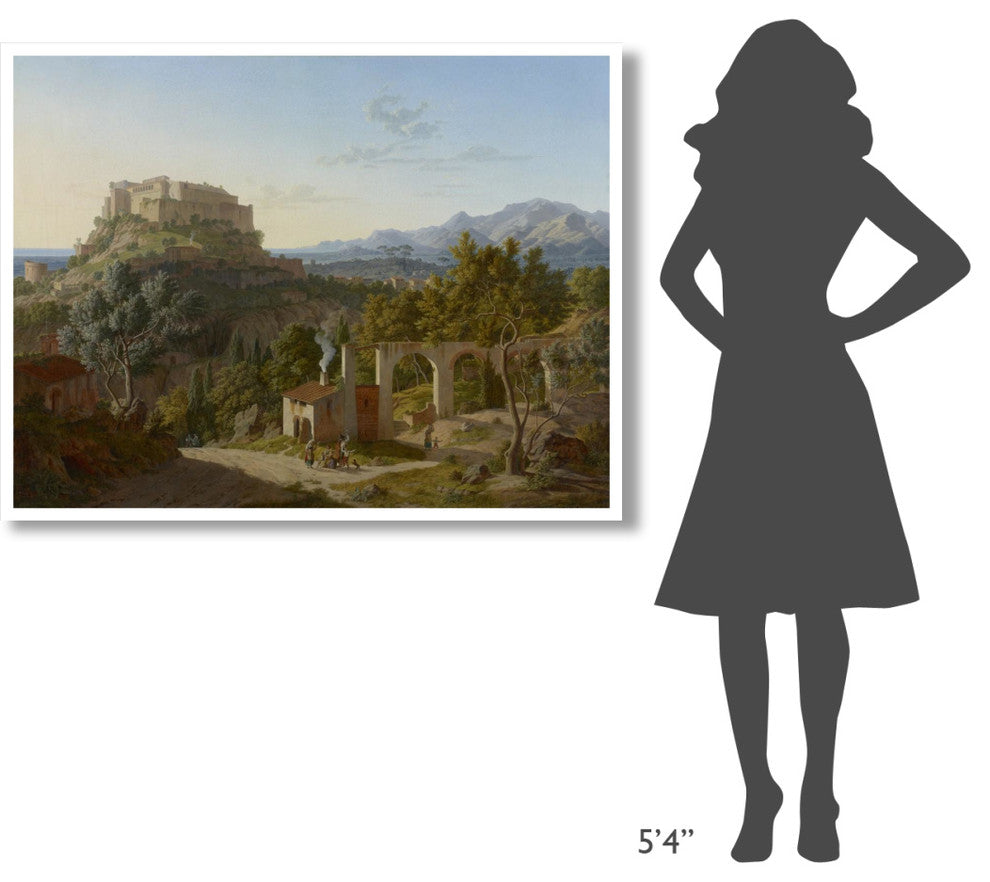 "Landscape with the Castle of Massa di Carrara" Print by Leo von Klenze, 50"x38"