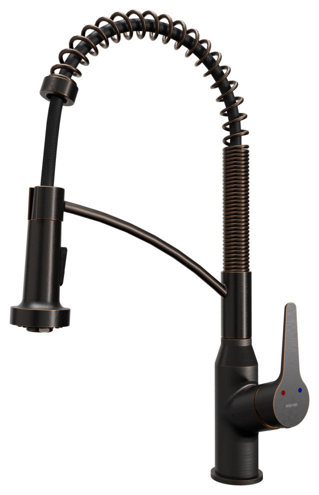 Karran Single-Handle Pull-Down Sprayer Kitchen Faucet, Oil Rubbed Bronze
