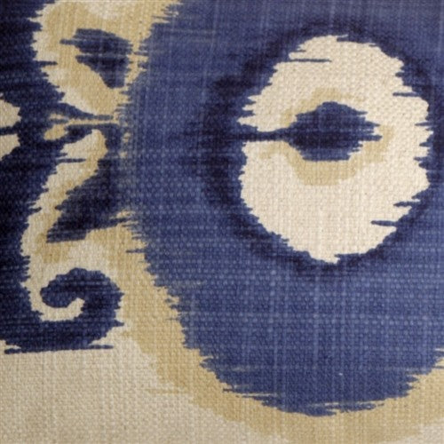 Pillow Decor - Bold Blue Ikat 12 x 20 Decorative Pillow
