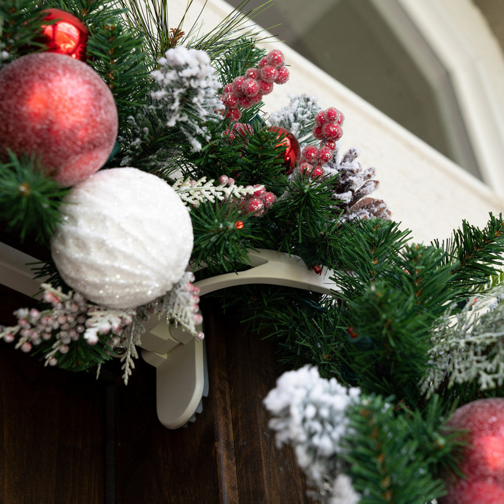 9' Artificial Christmas Garland with Lights, Frosted Wonderland