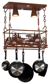24"L Fly Fishing Creek Pot Rack