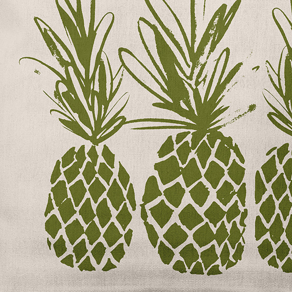 26" x 26" Pineapples Decorative Throw Pillow, Olive