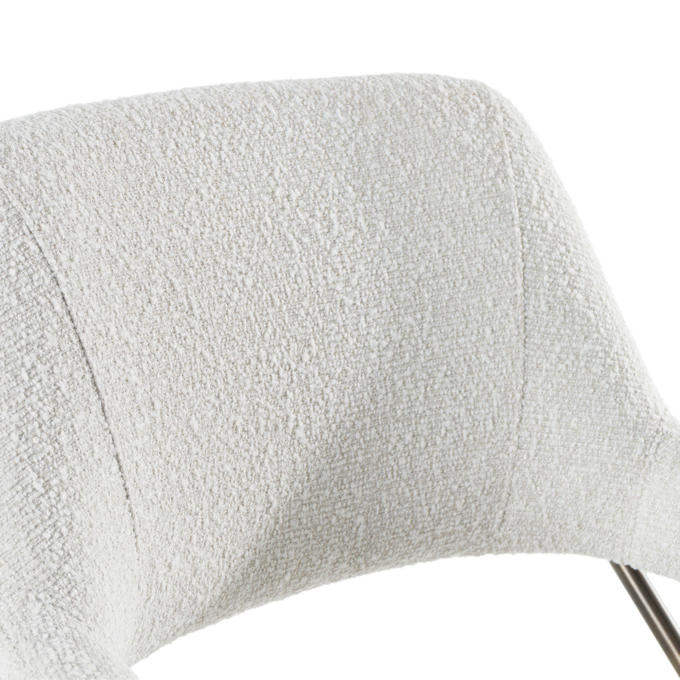 Modrest Betty Modern Off-White Fabric + Bronze Dining Chair