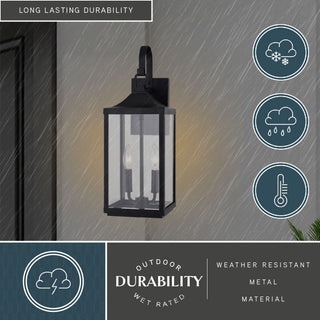 Vaxcel Lighting T0764 Old Town 2 Light 20" Tall Outdoor Wall - Textured Black