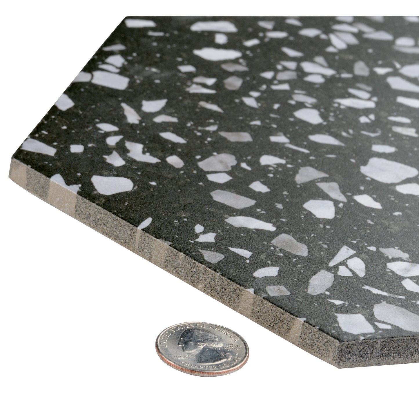 Venice Hex Black Porcelain Floor and Wall Tile