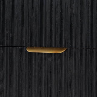 Vinnova Cadiz Bath Vanity, Composite Stone Top, Black, 24", No Mirror