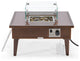 Leisuremod Walbrooke Patio Square Fire Pit Table With Aluminum Frame, Brown