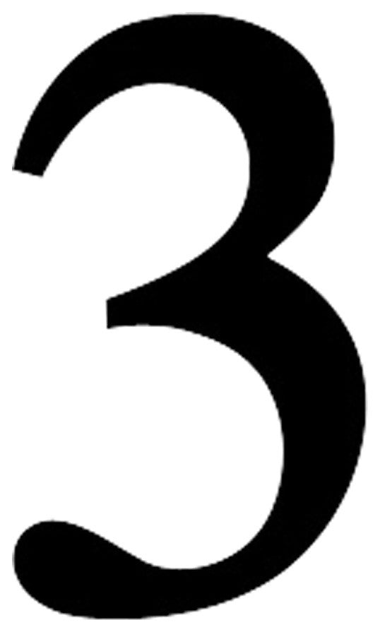 Decorative Number 0, Medium, Small, 3